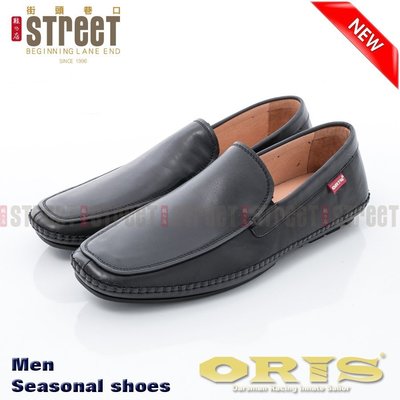 【街頭巷口 Street】 ORIS 男款 紳士風格 經典百搭素面 上班族必備 休閒皮鞋 SB15944A01 黑色