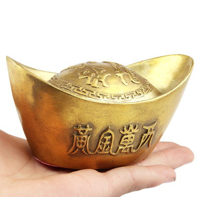 銅元寶黃銅元寶擺件仿古空心黃金萬兩家居裝飾禮品,定價
