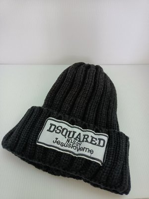 DSQUARED 黑色 針織帽 毛線帽 保暖帽 現貨