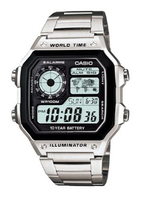 【萬錶行】CASIO 十年電力世界時間錶款 AE-1200WHD-1A