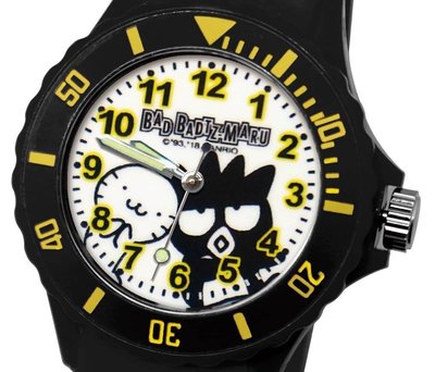 41+ 現貨免運費 三麗鷗 SANRIO 正版授權 酷企鵝 黑色 日本機芯 童趣卡通錶 兒童錶 運動錶 小日尼三
