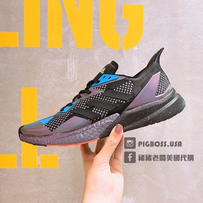【豬豬老闆】ADIDAS X9000L3 黑紫 網布 避震 跑鞋 休閒 運動 慢跑 訓練 男款 EH0057