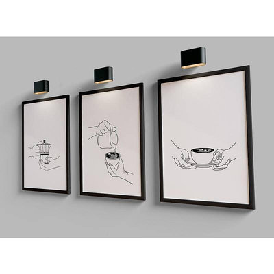 (帶框)時尚咖啡帆布畫牆海報風味輪咖啡廳奶茶店裝飾餐廳牆藝術圖片家居裝飾