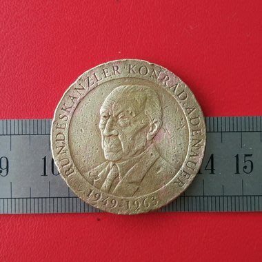 A260舊銅德國總理登納1949-1963德國運輸業情況銅牌銅章銅件珍藏