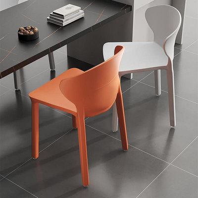 塑料椅子家用餐椅北歐可疊放餐桌椅現代簡約臥室書桌凳子高靠背椅