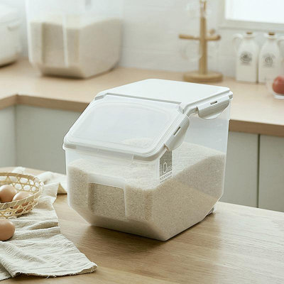 收納用品 收納箱 日式米桶家用廚房防蟲防潮密封米缸裝大米收納盒加厚米箱面粉桶