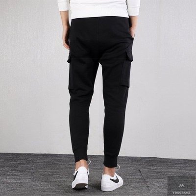 【Fashion™潮牌購】Nike Nsw 棉長褲 黑色 刷毛 工裝口袋 男 CD3130-010