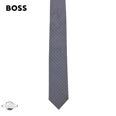 新款HUGO BOSS雨果博斯男士春夏新款全幅圖案桑蠶絲提花領帶