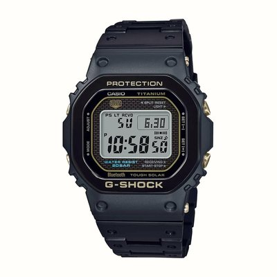CASIO G-SHOCK 35週年 35th 手錶 紀念錶 GMW B5000TB 鈦金屬 Titanium LCD 藍寶石 黑色
