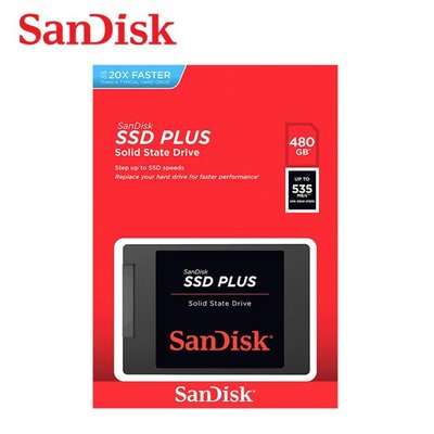SanDisk 480G SSD PLUS 2.5吋 SATA3 固態硬碟 (SD-SSD-480G)