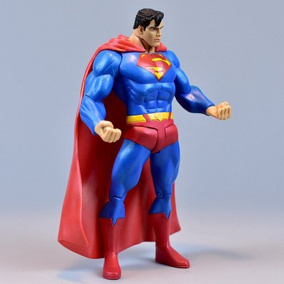 超級英雄正義聯萌鋼骨蝙蝠俠大戰超人可動手辦模型人偶擺件