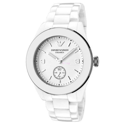 熱賣精選現貨促銷 EMPORIO ARMANI 亞曼尼手錶 AR1425 陶瓷計時日曆石英計時腕錶 手錶 歐美 明星同款
