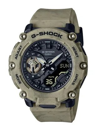 【萬錶行】CASIO G SHOCK 荒野冒險 運動雙顯腕錶 GA-2200SL-5A