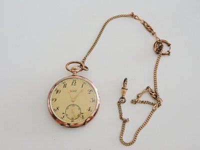 1920S-1930S典藏 CHOPARD 蕭邦 LUC 800純銀雙色金古董機械懷錶