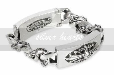 【SILVER HEARTS】Goro's Chrome Hearts克羅心Dagger&Floral 純銀手環手鍊