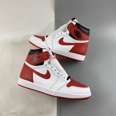 NIKE Air Jordan 1 High OG AJ1 喬1白紅 復古高幫文化籃球鞋男鞋 555088-161