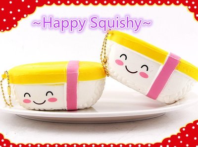 ~Happy Squishy~  超漂亮 最新款 玉子燒壽司君 Squishy /軟軟/減壓玩具(精美包裝)