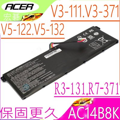 ACER AC14B8K 電池(保固更長)-宏碁 V3-111,V3-112,V3-371,V3-372 ,AC14B3K,
