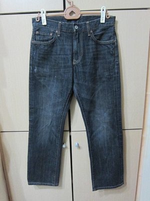 衣市藍~UNIQLO 直筒牛仔褲 (W30~76cm~165/76A~) (314) (200604)