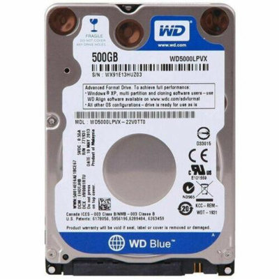 📌WD WD5000LPVX 藍標 500G 7mm 5400RPM 2.5吋 SATA硬碟 全新機升級拆下 可開發票