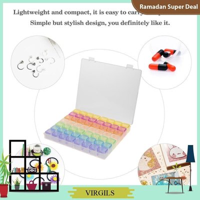 virgils 溫馨節日禮物 56格  5D鑽石畫 家居臥室裝飾  珠子 飾品盒 塑膠工具盒 收納盒