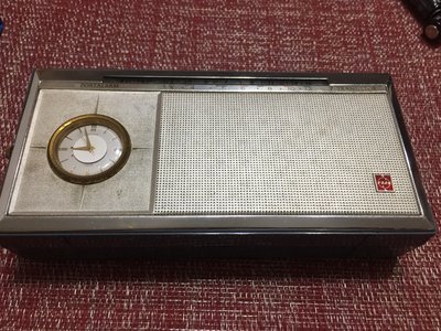 日本 國際牌National AM 收音機，附SEIKO發條式鐘錶 稀有
