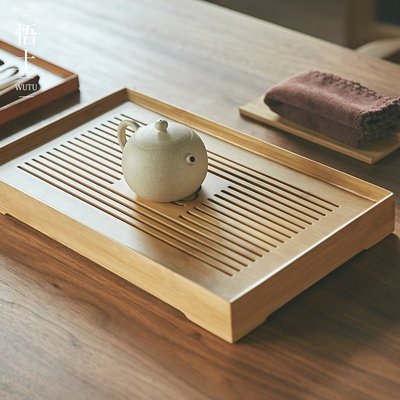 促銷打折 茶盤簡約日式茶具家用茶海客廳儲水式干泡實木簡約小茶臺簡易托盤