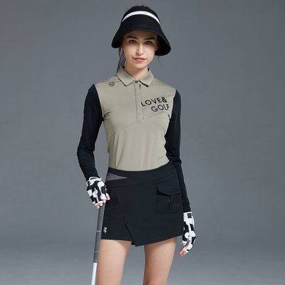 特賣-高爾夫防曬長袖女上衣韓版高爾夫女裝套裝冰絲防曬衣速干透氣球衣