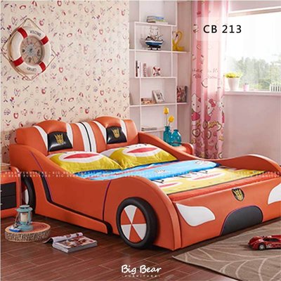 【大熊傢俱】CB 213 跑車床 汽車床 卡通床 兒童床 皮床 單人床 軟床 雙人床 造型床 單人加大