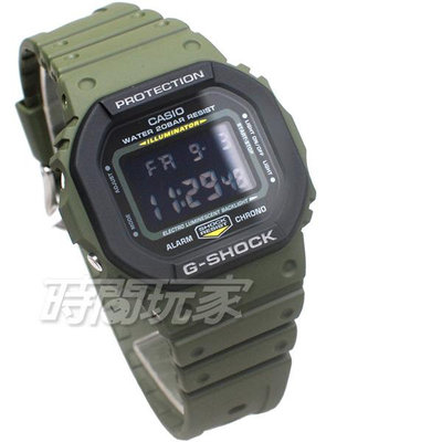 G-SHOCK DW-5610SU-3 CASIO卡西歐 街頭時尚 復古錶 電子錶 軍綠 男錶【時間玩家】