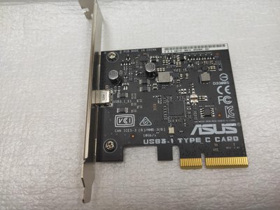 【電腦零件補給站】 ASUS華碩 USB 3.1 TYPE-C CARD 擴充卡