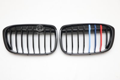 TWL台灣碳纖 BMW F48 X1 15 16 17 18 19年 單線 三色版 亮黑 烤漆黑 鼻頭組 水箱罩