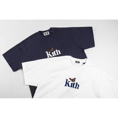 Linda的小店#KITH MONARCH BUTTERFLY TEE蝴蝶刺繡植絨logo短袖男T恤女