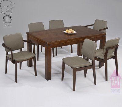 【X+Y】艾克斯居家生活館    餐桌椅系列-新奧斯陸 5*3尺胡桃色實木餐桌.不含餐椅.當會議桌.橡膠木實木.摩登家具