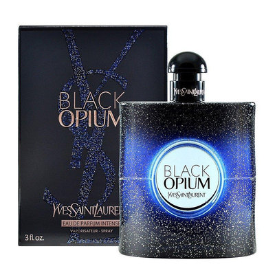 【潮尚飾界】正品保證 YSL Black Opium Intense 黑鴉片 夜醺版 女性淡香精 50ml/90ml (藍鴉片)