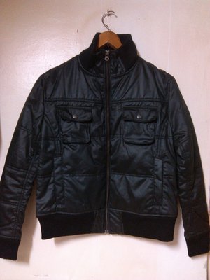 鋪棉保暖 ABAHOUSE 防水皮質 螺紋立領 M65 合身短版 飛行夾克 騎士外套 黑色 G-Dragon 陳冠希