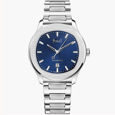預購 伯爵錶 Piaget Polo系列 Piaget Polo Date 36mm G0A46018 機械錶 鑽石 藍色面盤 精鋼錶帶 女錶