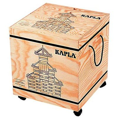 【精靈積木KAPLA】歐洲進口Kapla天然原木積木1000片裝 原木外盒附輪子