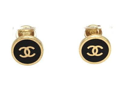 Chanel 古董耳環，Chanel cc logo 耳環1cm