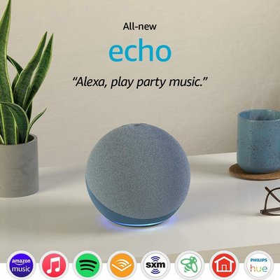 【竭力萊姆】預購 最新版 美國原裝 Amazon All-new Echo 4代 藍色 (4th Gen) 智慧音箱