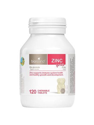 （現）澳洲bio island zinc 鋅片小熊鋅片 寶寶 ，bioisland120粒