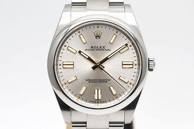 【鑫鎂鐘錶】 Rolex 勞力士 OysterPerpetual 124300 蠔式恆動 銀色面盤金色指針 3230自動上鍊 2021.04保單 41mm