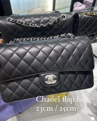 Chanel A01113 Coco  23 cm 荔枝黑金鍊 經典肩背包 現貨