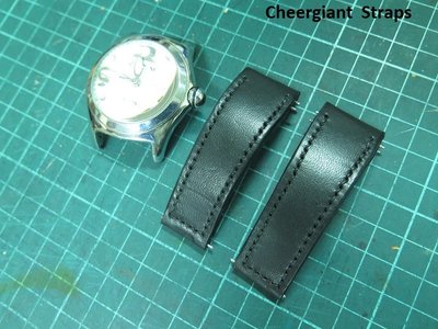 崑崙泡泡錶牛皮錶帶圓弧型錶耳雙彈簧針款式巧將手工錶帶 Corum Bubble leather strap Taiwan