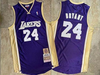柯比·布萊恩 (Kobe Bryant) NBA洛杉磯湖人隊 2020年名人堂紀念版 金色刺繡球衣 24號