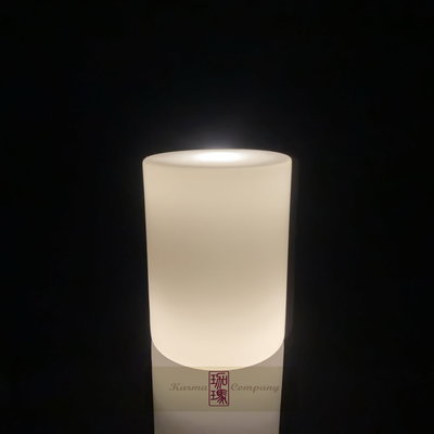 珈瑪-24小時LED蠟燭燈-大型*1粒(USB充電附電源線)-白色LED純蠟蠟燭防水電子蠟燭燈 供佛燈充電式蠟燭充電蠟燭