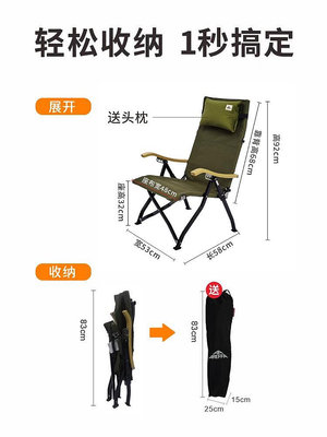 廠家出貨Areffa戶外可調節椅子海狗椅折疊椅便攜式躺椅露營椅野餐椅高背椅