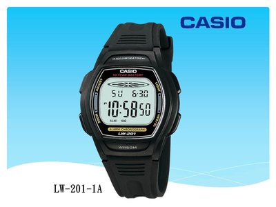 經緯度鐘錶 CASIO手錶 十年電池 50米防水 兒童錶 學生錶 上班族 CASIO公司貨【↘460】LW-201-1A
