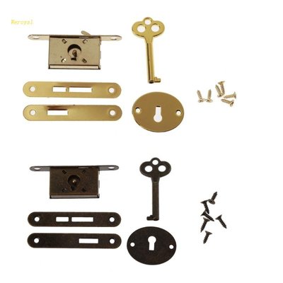 古董抽屜鎖飾品木箱閂鎖與鑰匙家具硬件-新款221015