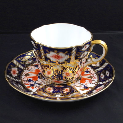 瓷器  英國骨瓷 Royal Crown Derby 2451  伊萬里 古董杯盤 兩件組1900s